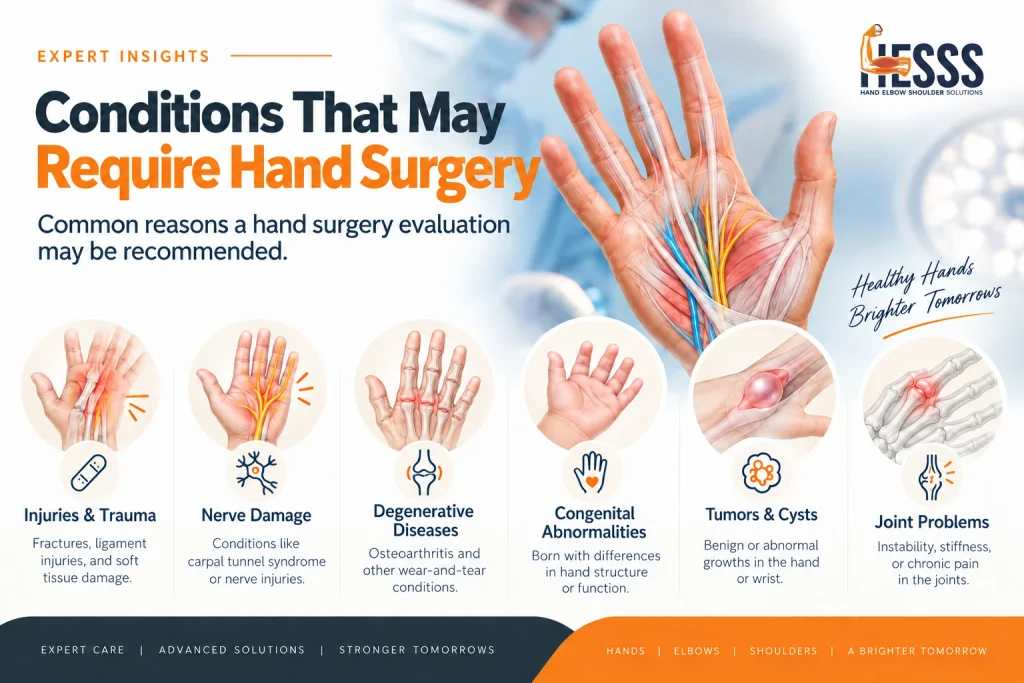 conditions that may require hand surgery 2